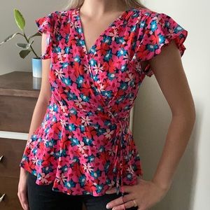 Molly Bracken Floral Wrap Top